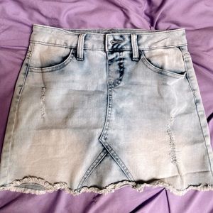 Acid Wash Jean Skirt